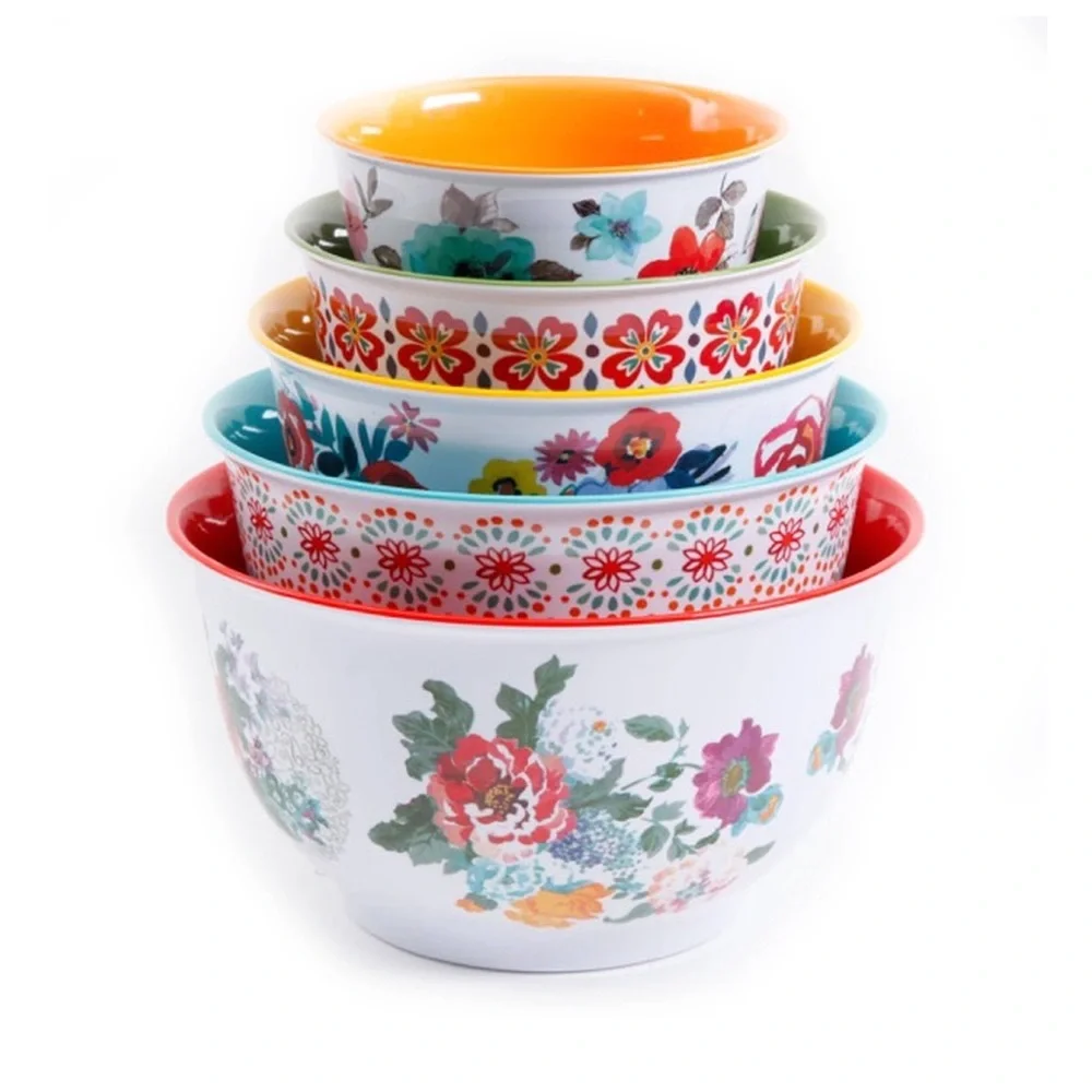 The Pioneer Woman Country Garden Melamine Mixing Bowl Set, 10-Piece Set NEW